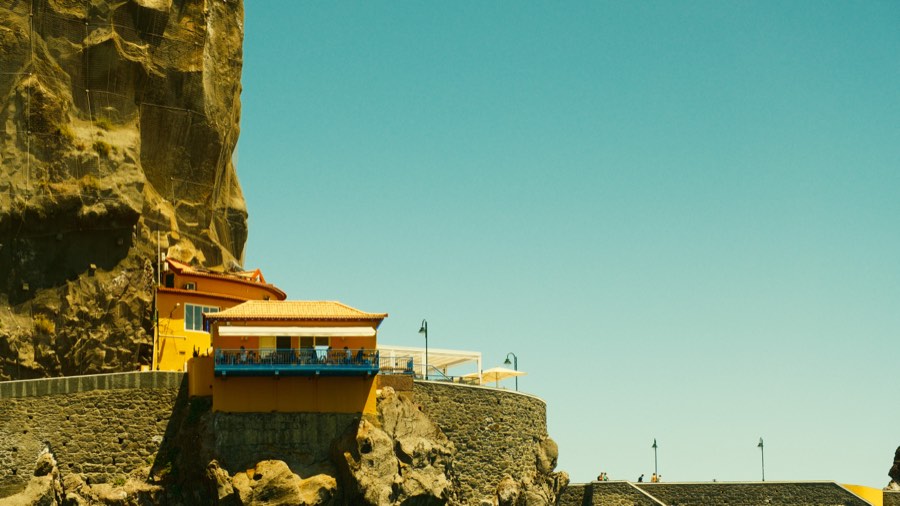 Clifftop restaurant above the sea at Ponta do Sol